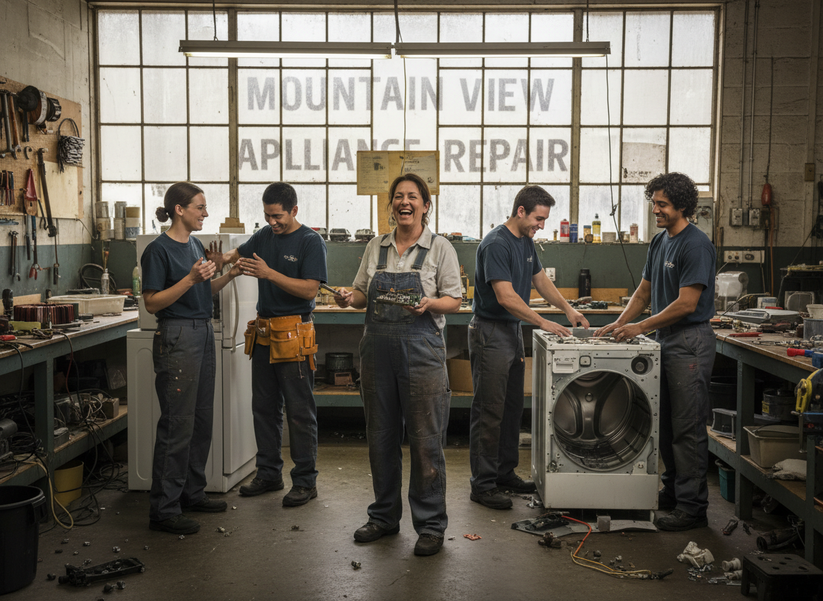 The Priority Home Appliance Repair team at work in Mountain View